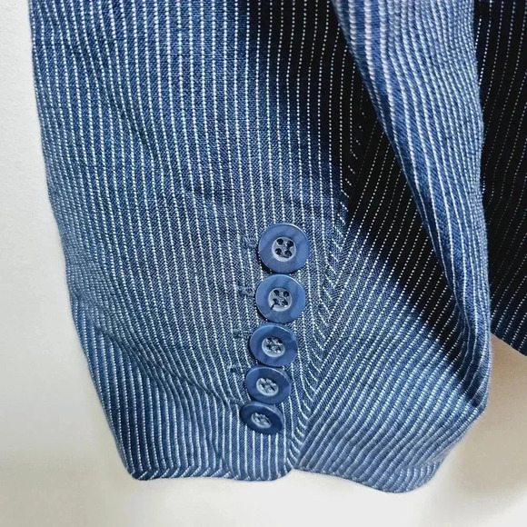 Lane Bryant NWT 16 navy striped career blazer - Picture 8 of 11